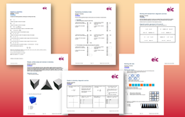 Example pages from the worksheets in this series of resources