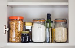 Stocked kitchen pantry 