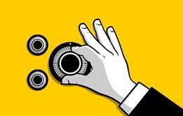 An image of a hand opening a safe