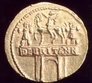 Figure 1 - Roman gold coin 43 AD