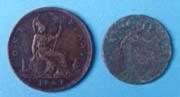 Figure 5 - Coins with verdigris and bronze disease