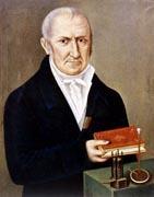Alessandro Volta with his pile
