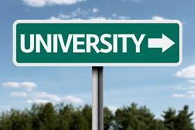 Signpost to university