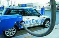 A hydrogen powered car