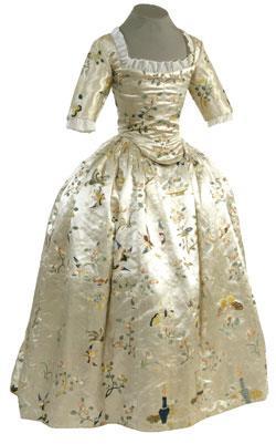 Chinese silk dress, 1760