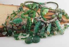 Various green stones