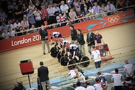 Image of indoor cycling at the 2012 Olympics
