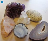 Figure 1 - A selection of minerals and crystals