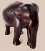 A sandalwood sculpture of an elephant