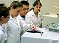 students in lab