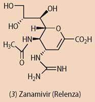 structure (3) zanamivir (relenza)
