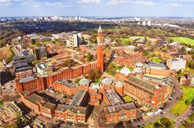 University of Birmingham aerial view