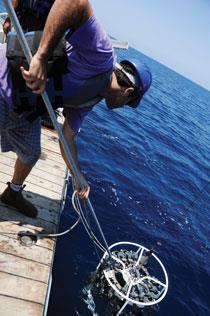 Oceanography research, measuring plankton produciton