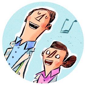 A cartoon of chemistry teachers singing