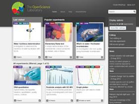 The OpenScience Laboratory website