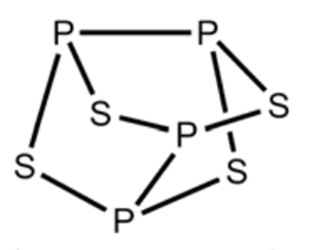 A diagram illustrating a possible structure for a phosphorus sulfide