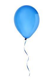 A blue helium balloon