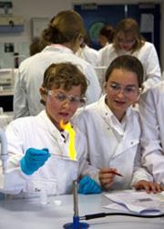 Students in a chemistry camp