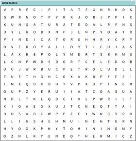 A preview of the word search from the March 2021 issue of EiC