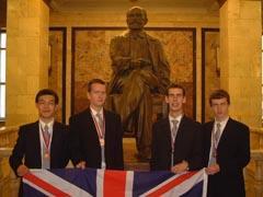 The UK Olympiad team in Moscow