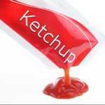 A ketchup packet being poured - Food for thought - ultrasonic emulsification is used in the production of blended foodstuffs such as tomato sauce