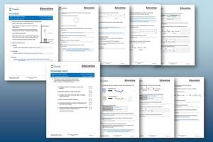 Preview of the Organic chemistry worksshet on a blue background