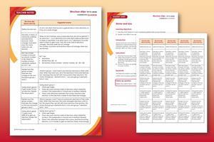 Example pages from the student worksheets and teacher notes that make up this resource