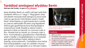 Tudalennau enghreifftiol sy'n ffurfio'r adnodd hwn