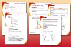A collection of screenshots of the resource student sheets and a selection of slides