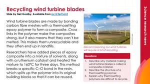 Preview image of the Recycling wind turbine blades summary slide