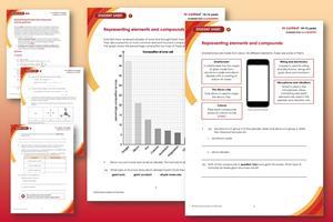 Example pages from the worksheets at both foundation and higher level, plus teacher notes with answers