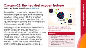 EiC summary slide Heaviest oxygen isotope