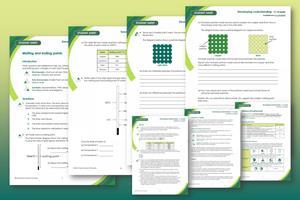 Example pages from the student worksheet and teacher notes that make up this resource