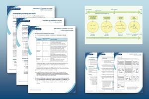 Previews of The bonding spectrum teacher notes, student worksheet and infographic poster