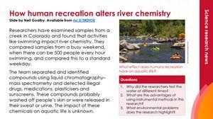 Preview image of the the summary slide Recreation alters river chemistry