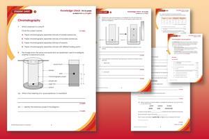 Screenshot images of teacher notes and student assessment sheet