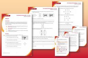 An example of pages from the resource featuring student worksheet and teacher guidance