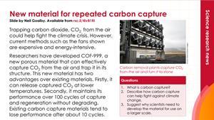 Preview image for porous polymer captures carbon dioxide