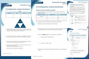 Example pages from the preparation worksheet, student sheet and teacher notes that make up this resource