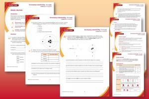 Example pages from the student worksheet and teacher notes that make up this resource