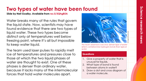 Preview image of the weird water summary slide