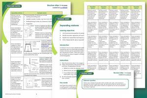An example of pages from the resource including a student worksheet and teacher guidance