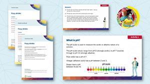 Previews of Fizzy drinks PowerPoint presentation slides, student workbook, teacher and technician notes