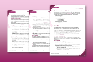 Example pages from teacher notes that support these resources