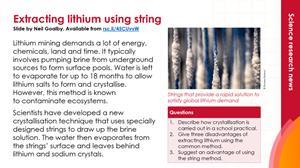 EiC summary slide Lithium extraction with strings
