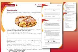 Example pages from the worksheets at both foundation and higher level, plus teacher notes with answers