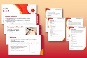 A composite image showing a selection of slides and pages from the Cool it resource and teacher notes.