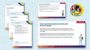 Previews of the Encapsulation student workbook, teacher notes, technician notes and PowerPoint slides