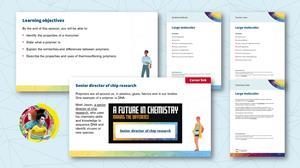 Previews of Large molecules student workbook, teacher notes, technician notes and PowerPoint slides
