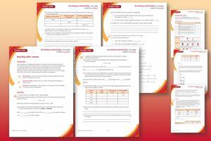 Example pages from the student worksheet and teacher notes that make up this resource